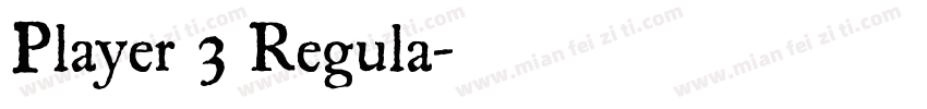 Player 3 Regula字体转换